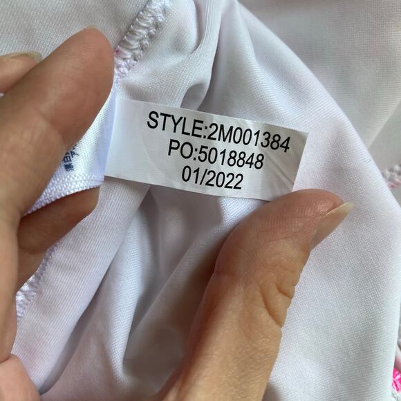 Vineyard Vines Palms and Plumeria Smocked Bikini Bottoms‎ Size M Pink Vacation - Picture 8 of 8